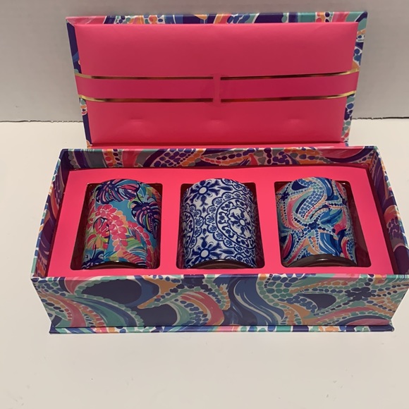 Lilly Pulitzer 3 piece Candle Set So Juicy - Picture 1 of 4